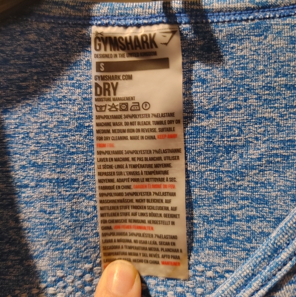 Gymshark Seamless Long Sleeve Top - Blueberry Marl Size S - Picture 4 of 7